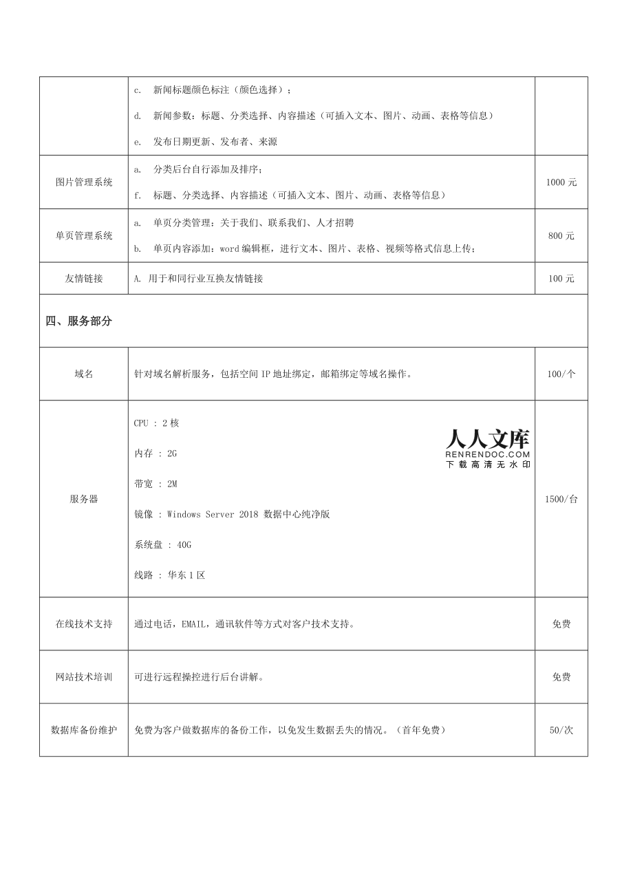 網站建設方案及報價單(網站建設方案及報價單模板)